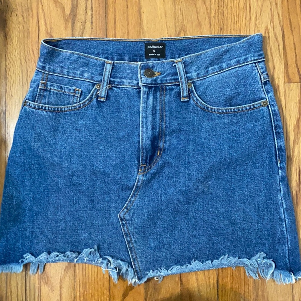 Just Black denim mini skirt